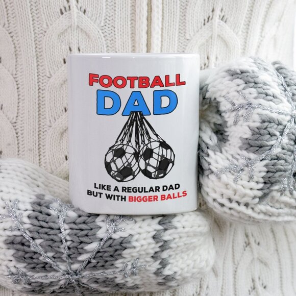 Funny 11oz White Mug for Stepdad – Football Dad - Funny Gift For Dad - Picture 2 of 4